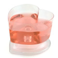 PP/PS Plastic Cup 100ml Heart Shaped Cup with Lid